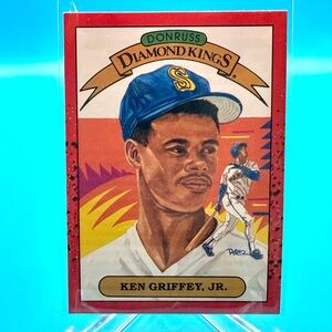 1989🔥Donruss Ken Griffey Jr🔥DIAMOND KINGS ERROR #4 ROOKIE CARD! ERROR ON BACK!